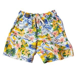 Crewcuts J‎ Crew Boys 5 Shorts Hawaiian Tropical Tech Linen Short Preppy Beach